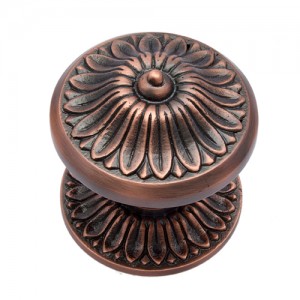 "Manoah" Brass Door Knob with Rose